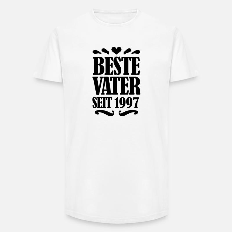 Bester Vater seit 1997 - Long Fit Männer T-Shirt - Weiß