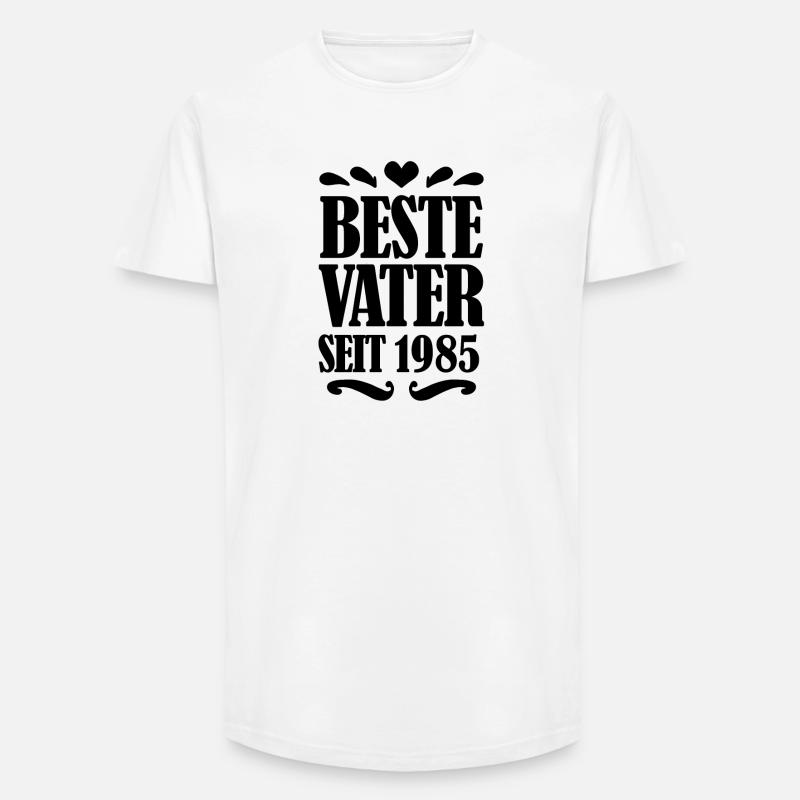 Bester Vater seit 1985 - Long Fit Männer T-Shirt - Weiß