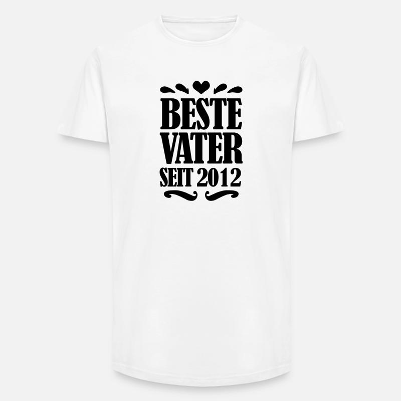Bester Vater seit 2012 - Long Fit Männer T-Shirt - Weiß