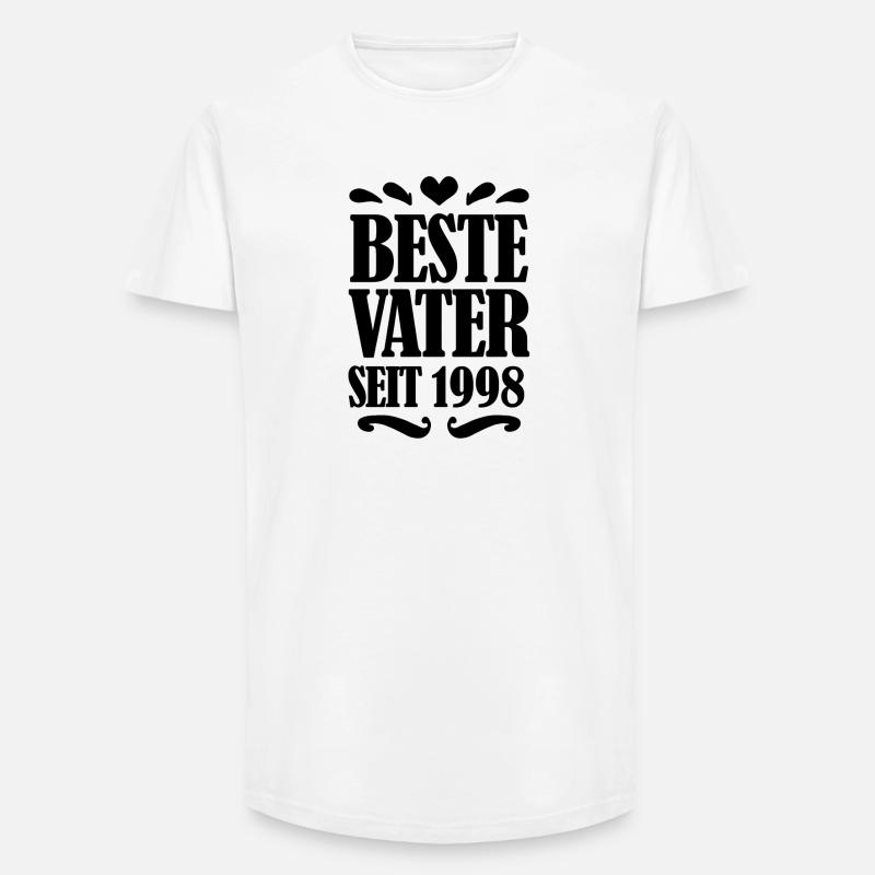 Bester Vater seit 1998 - Long Fit Männer T-Shirt - Weiß