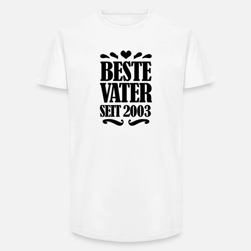 Bester Vater seit 2003 - Long Fit Männer T-Shirt - Weiß