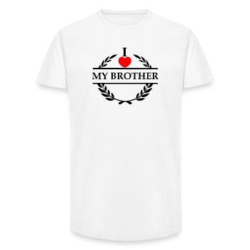 I love my brother - Long Fit Men's T-Shirt - white - Front - AI Model Male 185 light (185cm)