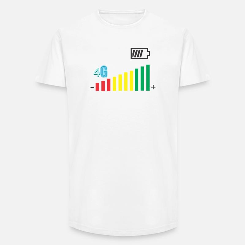 Coverage level - Long Fit Men's T-Shirt - white