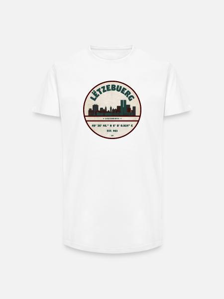 Lëtzebuerg skyline cityscape - Long Fit Men's T-Shirt - white