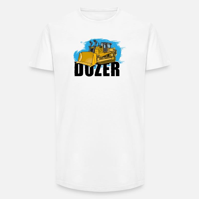 Bulldozer oder Planierraupe - Long Fit Männer T-Shirt - Weiß