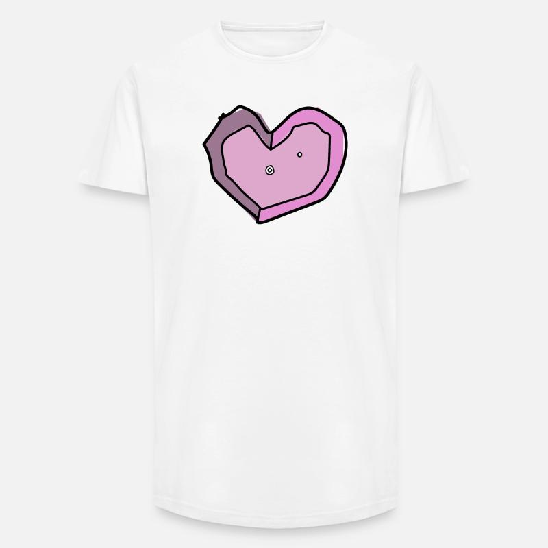 boulderliebe rosa - Long Fit Männer T-Shirt - Weiß