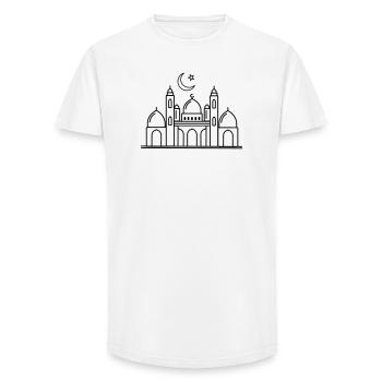 Mosque religious place of worship transparent - Long Fit Men's T-Shirt - white - Front - AI Model Male 185 light (185cm)