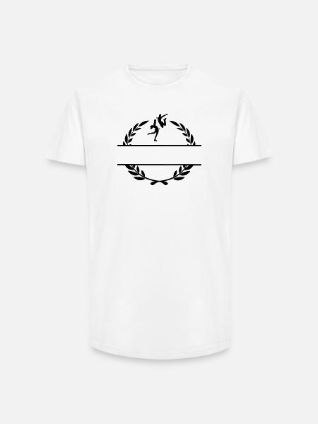 Eistanz oder Eiskunstlauf im Lorbeerkranz - Long Fit Männer T-Shirt - Weiß