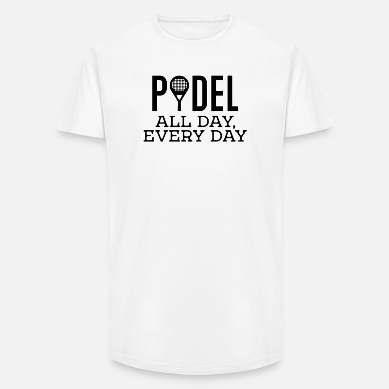 Racket Padel Training Padel Game Statement - Long Fit Men's T-Shirt - white
