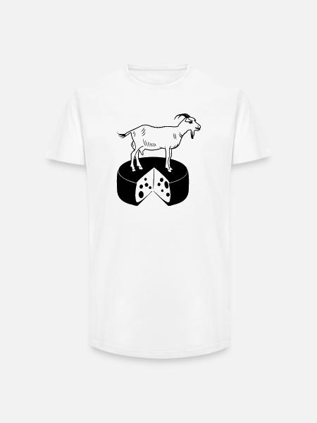 Goat on cheese - Long Fit Men's T-Shirt - white