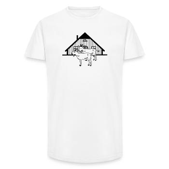 Goat farm or stable - Long Fit Men's T-Shirt - white - Front - AI Model Male 185 light (185cm)
