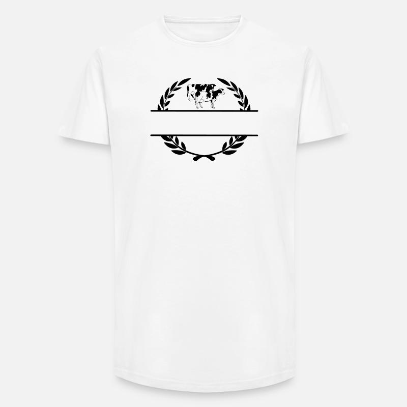 Monogramm Milchkühe - Long Fit Männer T-Shirt - Weiß