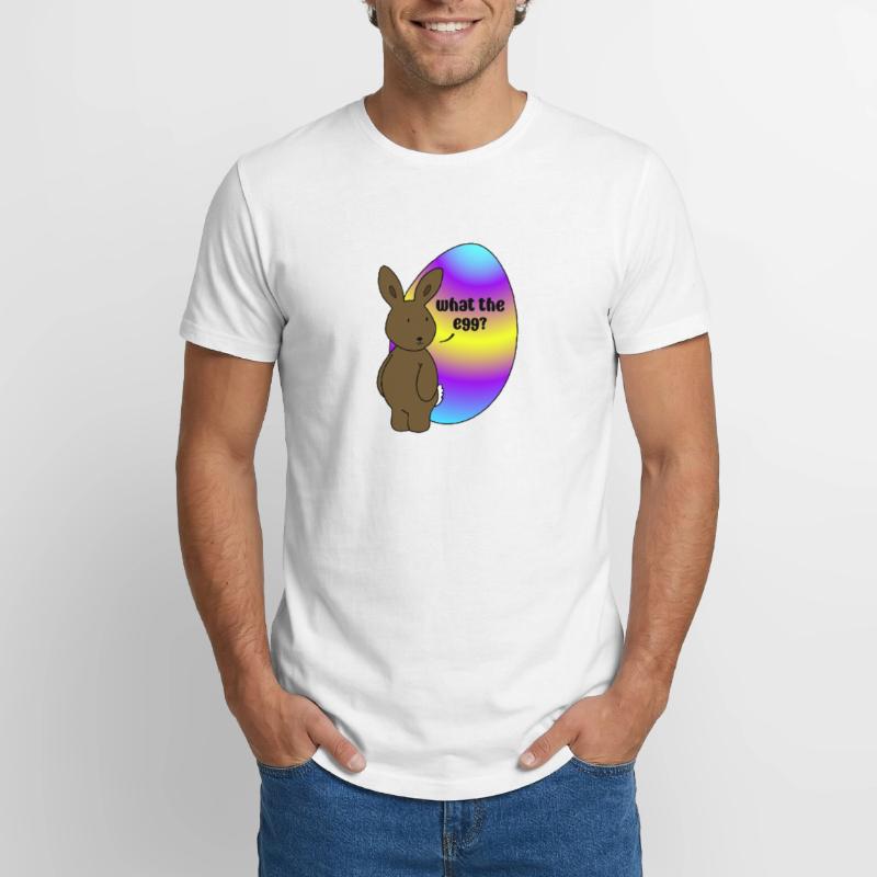 Happy Easter - Easter Bunny with Easter Egg Long Fit Men's T-Shirt