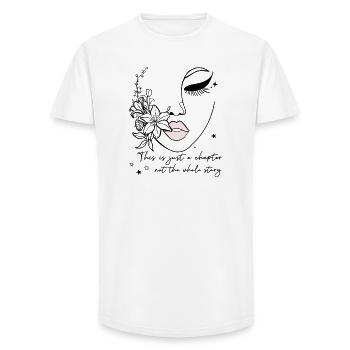 Pink Lip Print Pop Art Kiss - Long Fit Men's T-Shirt - white - Front - AI Model Male 185 light (185cm)