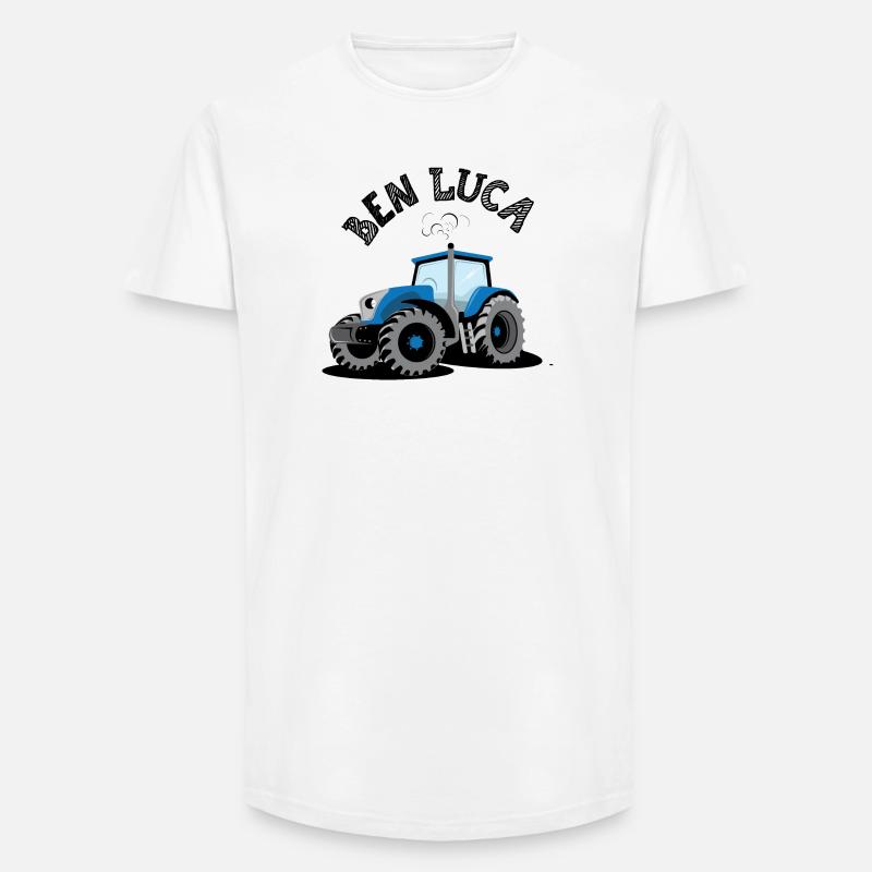 Traktor Ben Luca - Long Fit Männer T-Shirt - Weiß