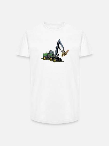 Moissonneuse-batteuse, Moissonneuse-batteuse - T-shirt coupe longue homme - blanc