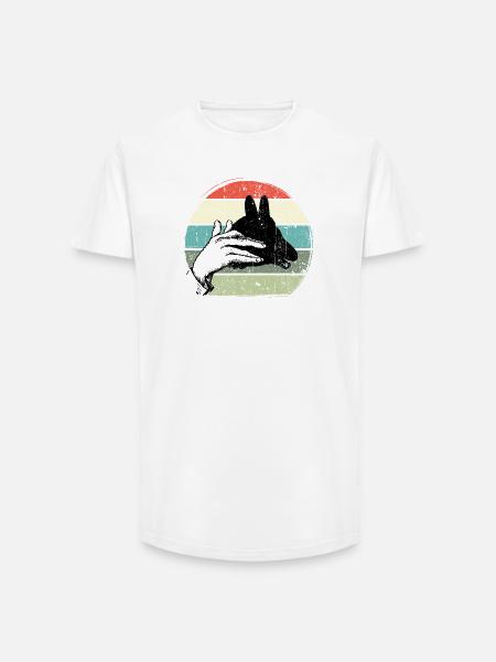Pastel Handframe Sunset Circle - Long Fit Men's T-Shirt - white