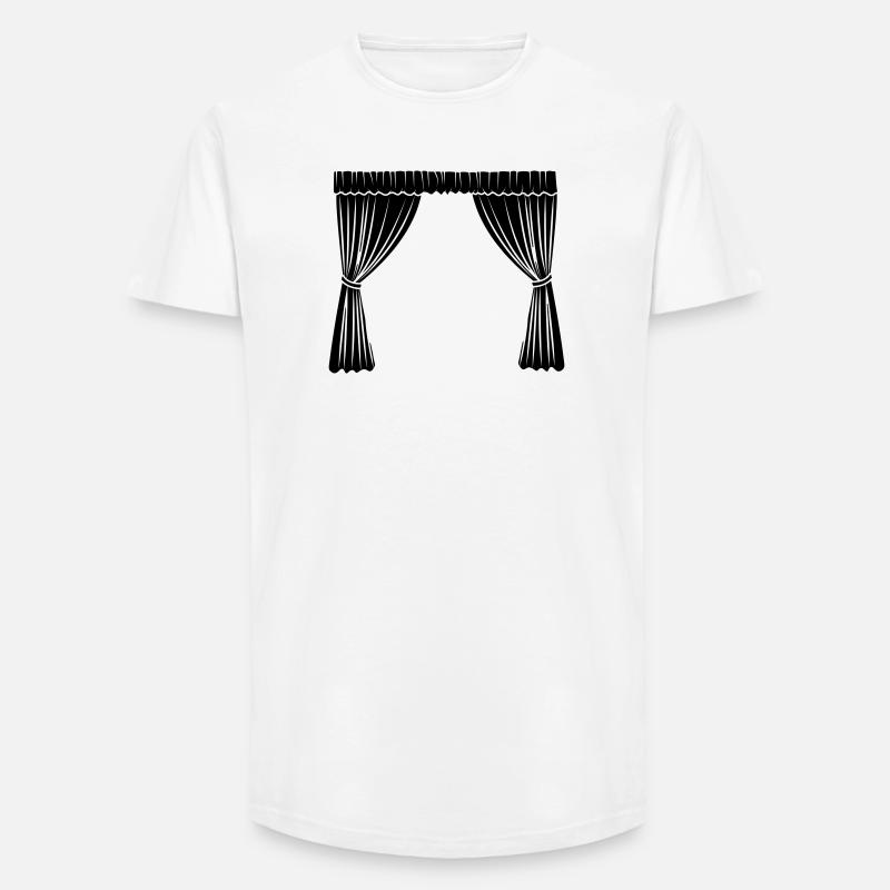 Logo der Vorhänge - Long Fit Männer T-Shirt - Weiß