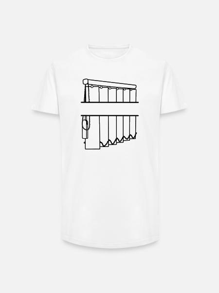 Slats transparent window coverings - Long Fit Men's T-Shirt - white