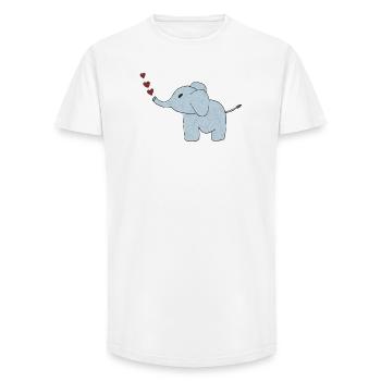 elefant elefantenhaut - Long Fit Männer T-Shirt - Weiß - Vorne - AI Model Male 185 light (185cm)