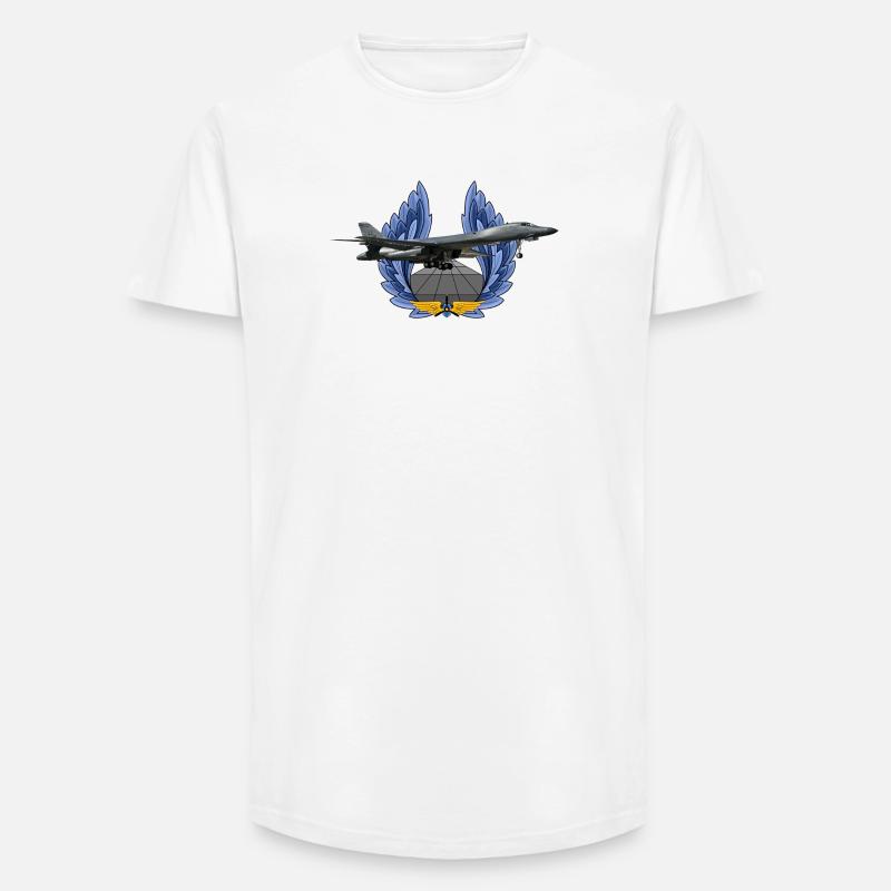 B-1B Lancer - Long Fit Männer T-Shirt - Weiß
