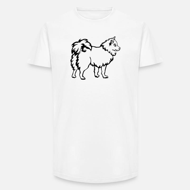 Spitz - Long Fit Männer T-Shirt - Weiß