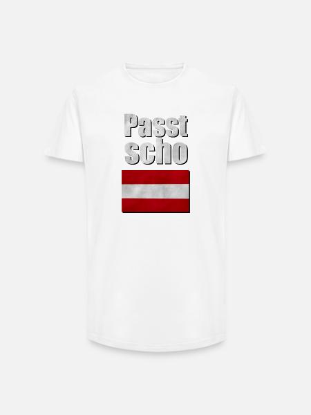 Passt scho - Long Fit Männer T-Shirt - Weiß