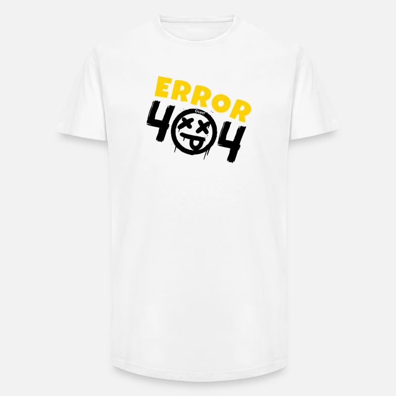 Error 404 Not Found - Long Fit Men's T-Shirt - white