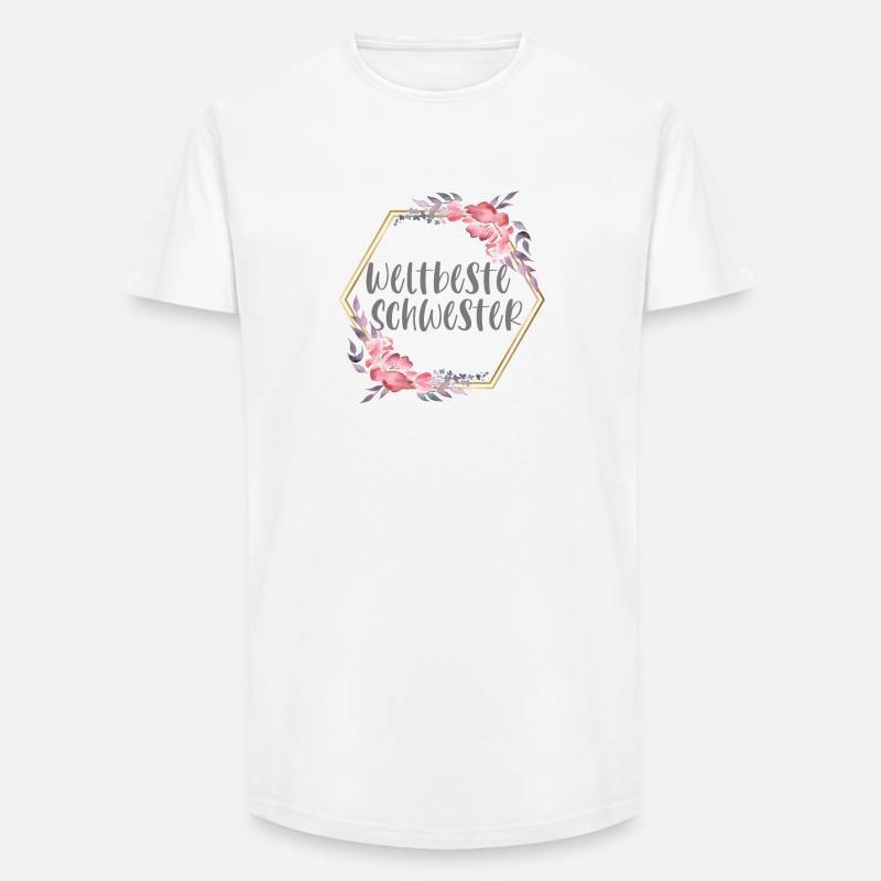 Weltbeste Schwester Schwesterherz Geschenk - Long Fit Männer T-Shirt - Weiß