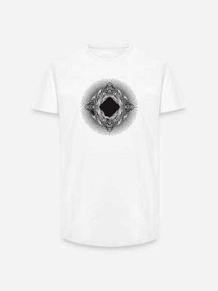 interwoven ornate ornament - Long Fit Men's T-Shirt - white