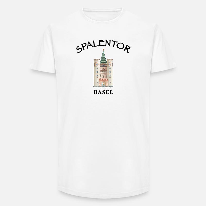 Basel, Spalentor, Schweiz - Long Fit Männer T-Shirt - Weiß