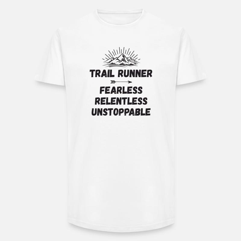 Trail Runner - Intrépide. Implacable. Imparable. - T-shirt coupe longue homme - blanc
