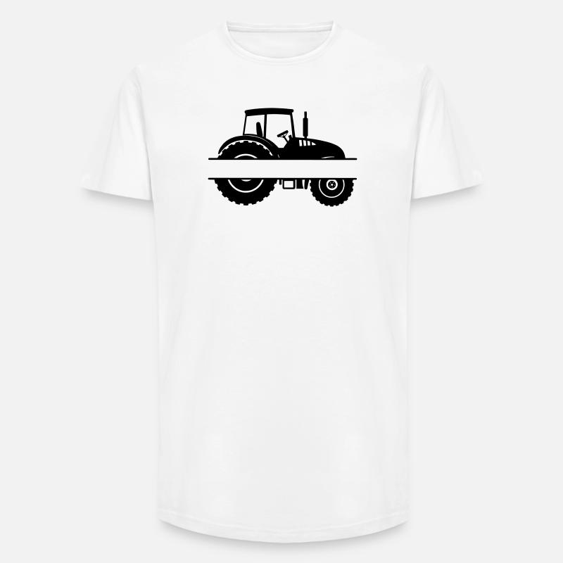 Ackerschlepper-Emblem - Long Fit Männer T-Shirt - Weiß