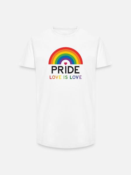 Pride - Love is Love. - Long Fit Men's T-Shirt - white