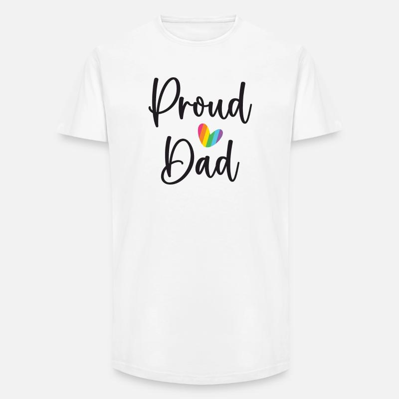 Stolzer Papa - Long Fit Männer T-Shirt - Weiß