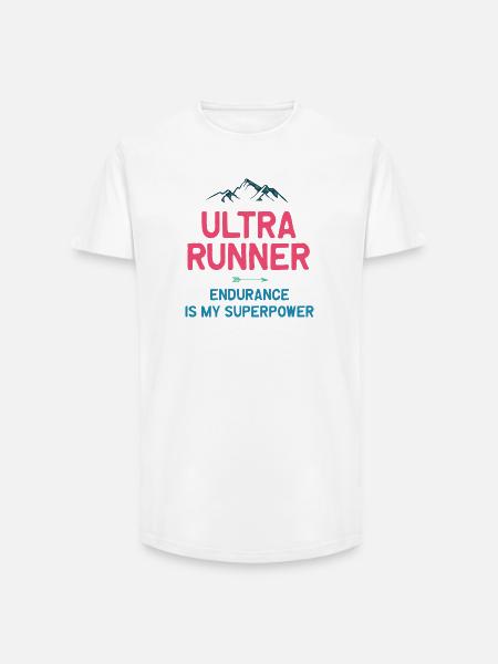 Ultra Runner - Endurance is My Superpower - Long Fit Men's T-Shirt - white
