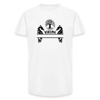 Viking nameplate Yggdrasil viking - Long Fit Men's T-Shirt - white - Front - AI Model Male 185 light (185cm)