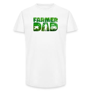 Tracteur Déclaration relative aux véhicules agricoles Agriculteur - T-shirt coupe longue homme - blanc - Devant - AI Model Male 185 light (185cm)