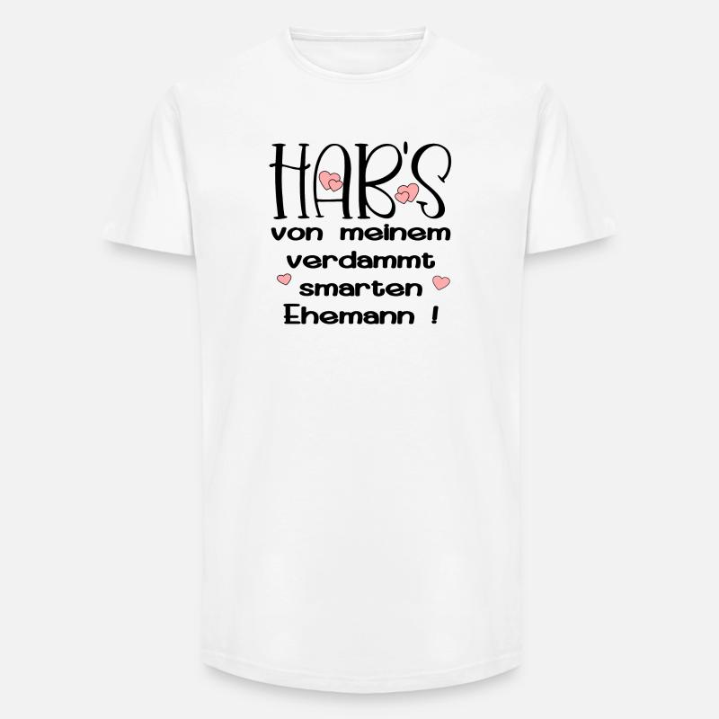 EHEPARTNER SPRÜCHE - SMARTER EHEMANN - HUMOR - Long Fit Männer T-Shirt - Weiß