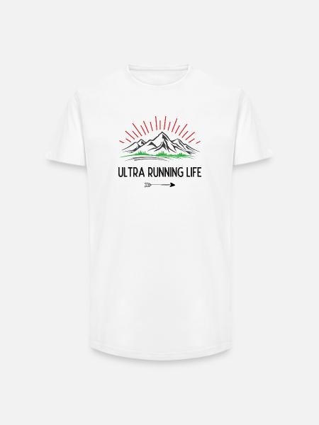 Ultra Running Life - Long Fit Men's T-Shirt - white