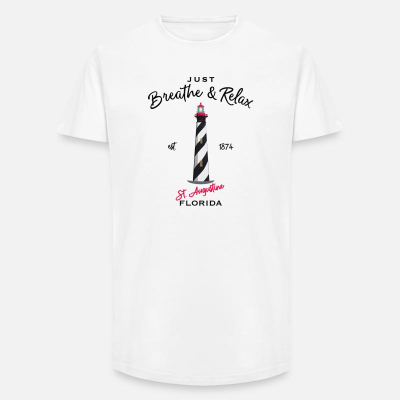 Florida, Leuchtturm St. Augustine - Long Fit Männer T-Shirt - Weiß