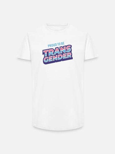 Pride Month - Proud To Be Transgender - Long Fit Men's T-Shirt - white