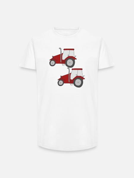 traktoren - Long Fit Männer T-Shirt - Weiß