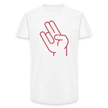 Shocker Hand Tuning Two in the pink one in stink - Long Fit Men's T-Shirt - white - Front - AI Model Male 185 light (185cm)