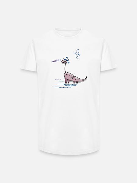 ahoi, maritim - Long Fit Männer T-Shirt - Weiß