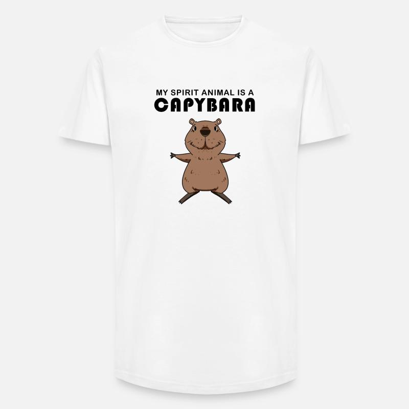 Capybara Wasserschwein Geschenk - Long Fit Männer T-Shirt - Weiß