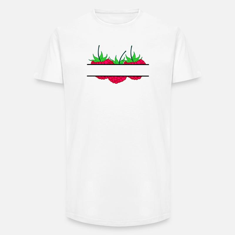 Raspberry banner red raspberry - Long Fit Men's T-Shirt - white