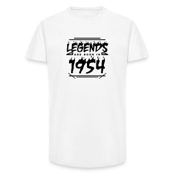 1954 - Born 1954 - Built in 1954 - Long Fit Men's T-Shirt - white - Front - AI Model Male 185 light (185cm)