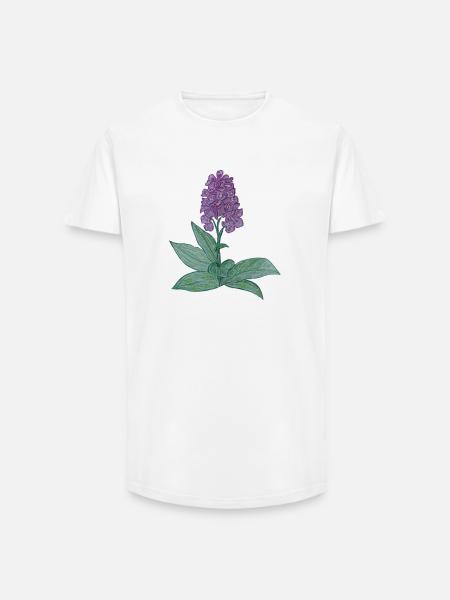 orchidée danoise - T-shirt coupe longue homme - blanc