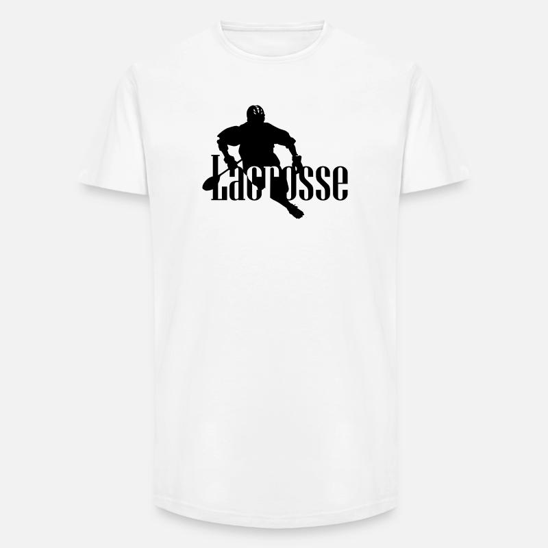 Lacrosse - Long Fit Männer T-Shirt - Weiß